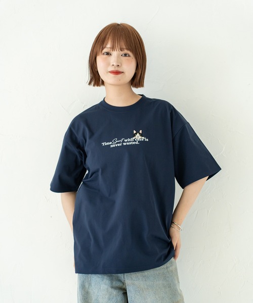 Quash(クアッシュ)の「アニマルロゴ刺繍Tシャツ(Tシャツ/カットソー・メンズ・ネイビー/ホワイト/ホワイト系その他/ブラック・LARGE/MEDIUM)」の16枚目の写真