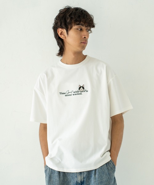 Quash(クアッシュ)の「アニマルロゴ刺繍Tシャツ(Tシャツ/カットソー・メンズ・ネイビー/ホワイト/ホワイト系その他/ブラック・LARGE/MEDIUM)」の22枚目の写真