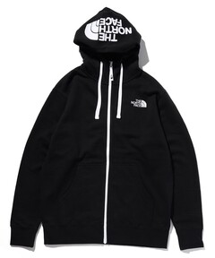 ザノースフェイス　黒　XL ジップアップパーカー ロゴ刺繍 THE NORTH FACE パーカー FACE/ノースフェイス REARVIEW FULL