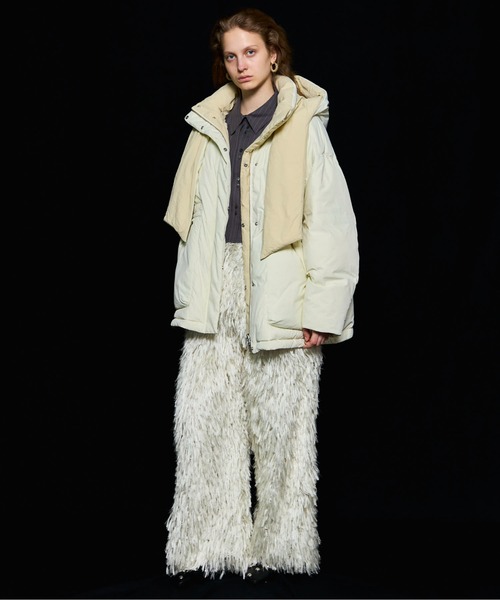 メゾンスペシャル Over Tunic Down シルバー ダウン 25AW PRE-ORDER】Hoodie Scarf Middle Down Coat/フーディ