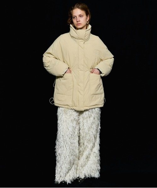 Hoodie Scarf Middle Down Coat/フーディマフラーミドルダウンコート