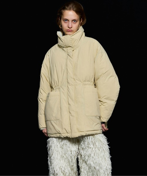 希少ꕥJAN MAYEN MOORER S.P.A. ダウンジャケット ゆったり 25AW PRE-ORDER】Hoodie Scarf Middle Down Coat/フーディ