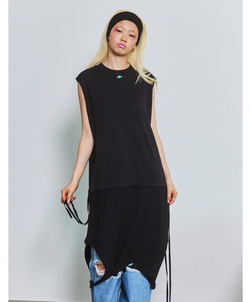 Little sunny bite(リトルサニーバイト)の「2way summer tank dress(ワンピース・レディース・ホワイト/ピンク/ブラック・MEDIUM/SMALL)」の2枚目の写真