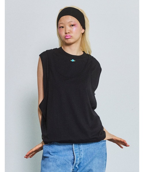Little sunny bite(リトルサニーバイト)の「2way summer tank dress(ワンピース・レディース・ホワイト/ピンク/ブラック・MEDIUM/SMALL)」の13枚目の写真