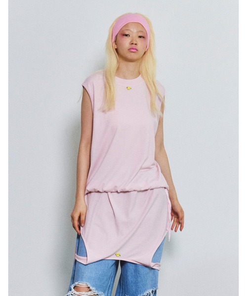 Little sunny bite(リトルサニーバイト)の「2way summer tank dress(ワンピース・レディース・ホワイト/ピンク/ブラック・MEDIUM/SMALL)」の19枚目の写真