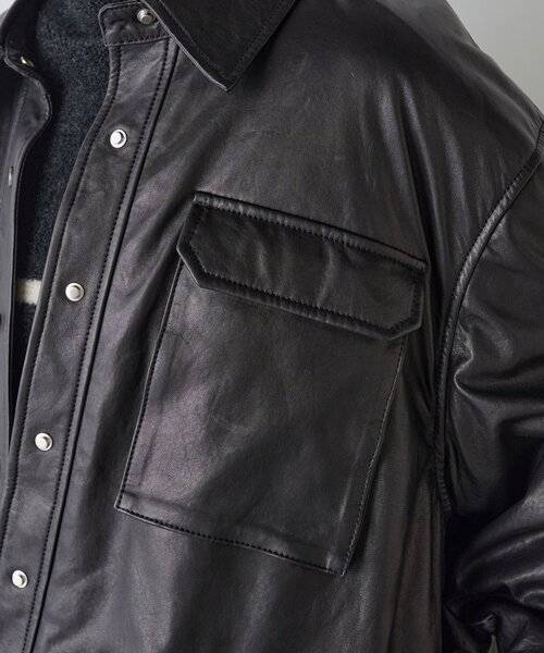 BEARDSLEY（ビアズリー）の「《15 quinze》レザーダウンジャケット（その他アウター・レディース・ブラック・FREE）」の13枚目の写真