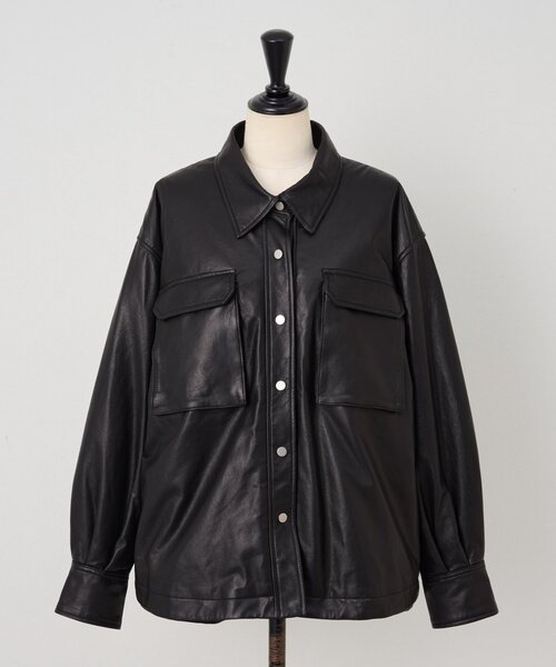 BEARDSLEY（ビアズリー）の「《15 quinze》レザーダウンジャケット（その他アウター・レディース・ブラック・FREE）」の16枚目の写真