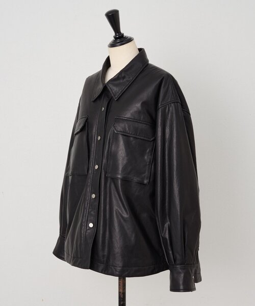 BEARDSLEY（ビアズリー）の「《15 quinze》レザーダウンジャケット（その他アウター・レディース・ブラック・FREE）」の14枚目の写真