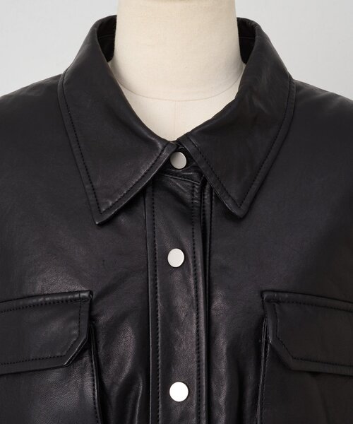 BEARDSLEY（ビアズリー）の「《15 quinze》レザーダウンジャケット（その他アウター・レディース・ブラック・FREE）」の22枚目の写真