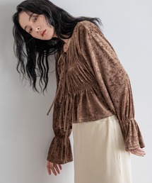 LOWRYS FARM | ベロアシャーリングブラウス  580212(シャツ/ブラウス)