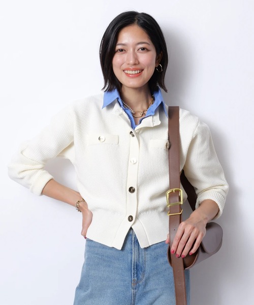 衿付きカノコカーデ