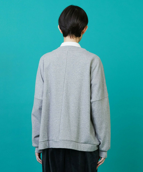 FRAPBOIS(フラボア)の「ウラケカーデ(カーディガン/ボレロ・レディース・グレー/ブラック/オートミール・1/2)」の9枚目の写真