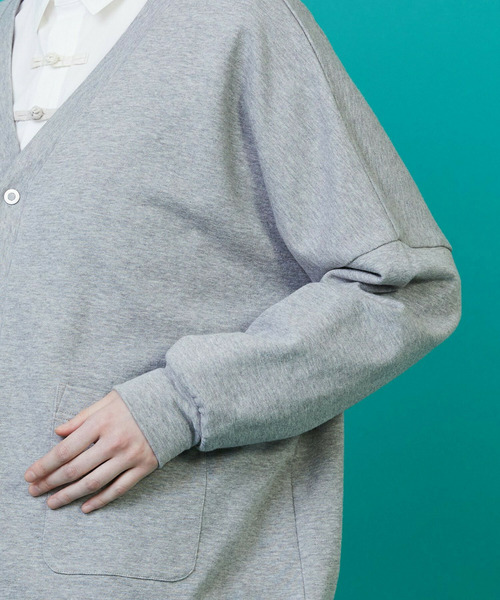 FRAPBOIS(フラボア)の「ウラケカーデ(カーディガン/ボレロ・レディース・グレー/ブラック/オートミール・1/2)」の10枚目の写真