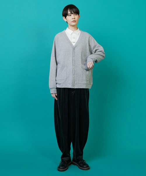 FRAPBOIS(フラボア)の「ウラケカーデ(カーディガン/ボレロ・レディース・グレー/ブラック/オートミール・1/2)」の18枚目の写真