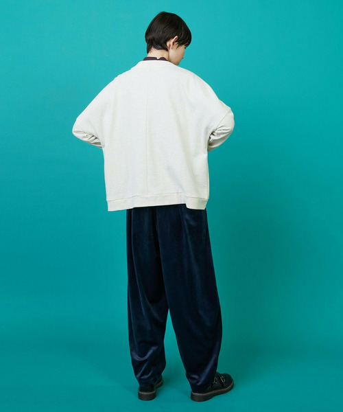 FRAPBOIS(フラボア)の「ウラケカーデ(カーディガン/ボレロ・レディース・グレー/ブラック/オートミール・1/2)」の21枚目の写真