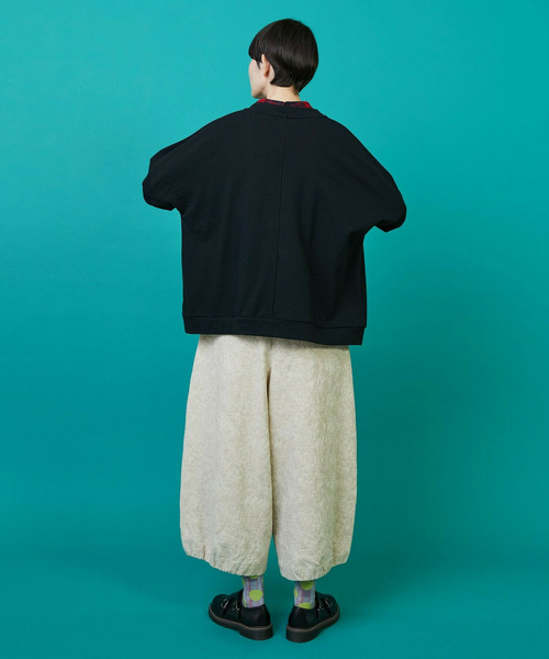 FRAPBOIS(フラボア)の「ウラケカーデ(カーディガン/ボレロ・レディース・グレー/ブラック/オートミール・1/2)」の7枚目の写真