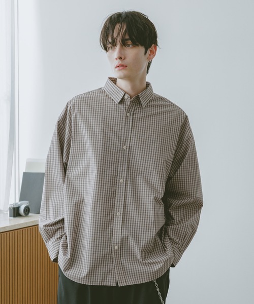 RAGEBLUE(レイジブルー)の「チェック柄ブロードシャツ(シャツ/ブラウス・メンズ・ブラウン系その他/グリーン系その他/ブラック系その他・SMALL/LARGE/MEDIUM)」の1枚目の写真
