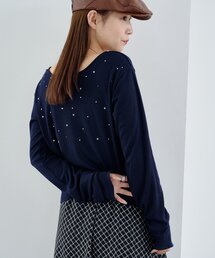 tシャツ スタッズリブカットソー レディース スタッズ」に該当するTシャツ/カットソーファッション通販