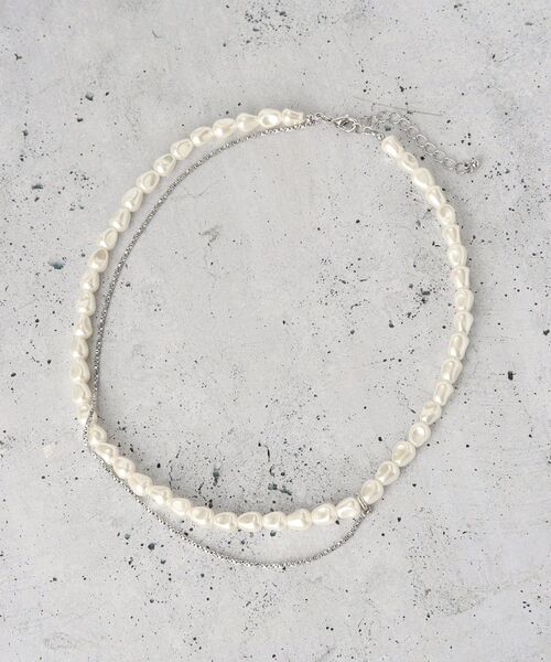 THE SHOP TK (ザ ショップ ティーケー )の「2連パール調ネックレス(ネックレス・レディース・ゴールド/シルバー・00)」の1枚目の写真