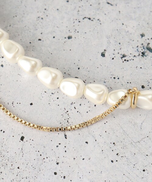 THE SHOP TK (ザ ショップ ティーケー )の「2連パール調ネックレス(ネックレス・レディース・ゴールド/シルバー・00)」の4枚目の写真