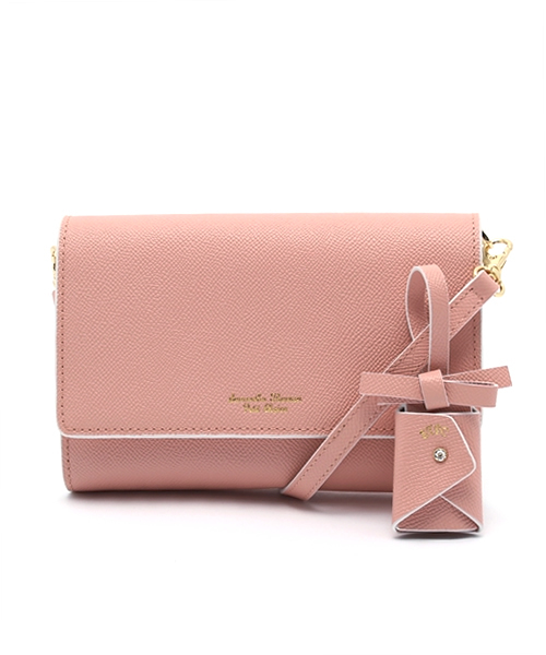 Samantha Thavasa Petit Choice（サマンサタバサ　プチチョイス）の「バイカラーレザーシリーズ　ミニバッグ◆（ショルダーバッグ・レディース・ブラック/ホワイト/ピンク/梅・FREE）」の3枚目の写真