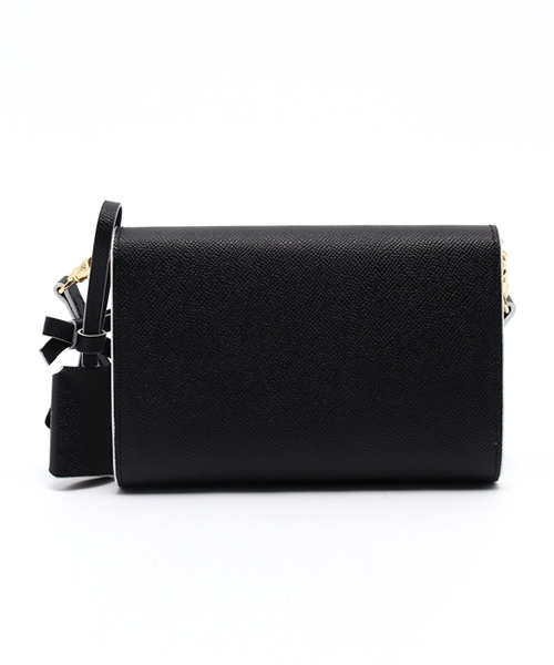 Samantha Thavasa Petit Choice（サマンサタバサ　プチチョイス）の「バイカラーレザーシリーズ　ミニバッグ◆（ショルダーバッグ・レディース・ブラック/ホワイト/ピンク/梅・FREE）」の6枚目の写真