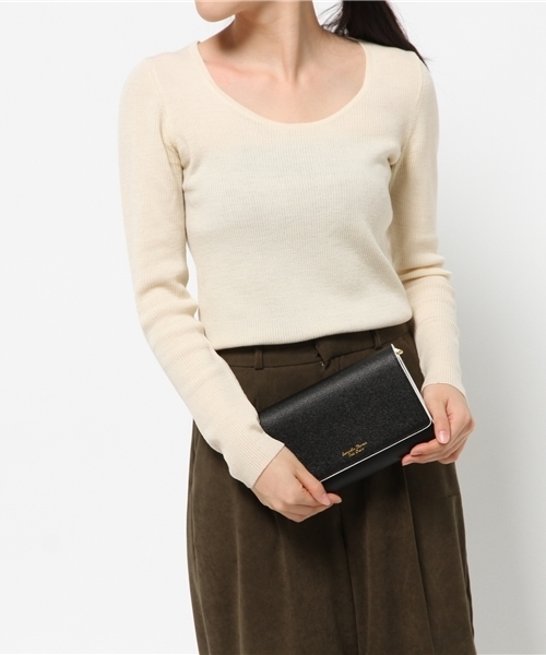 Samantha Thavasa Petit Choice（サマンサタバサ　プチチョイス）の「バイカラーレザーシリーズ　ミニバッグ◆（ショルダーバッグ・レディース・ブラック/ホワイト/ピンク/梅・FREE）」の13枚目の写真