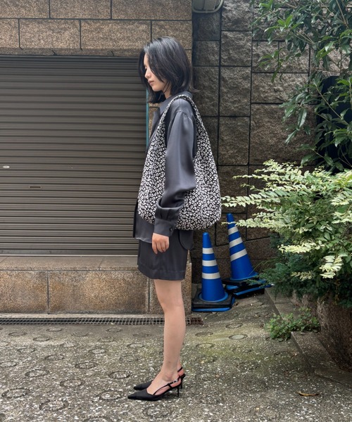 FUULLY STUDIO（フーリィーステューディオ）の「レオパードジャガードラウンドBAG（トートバッグ・レディース・オフホワイト/ベージュ・FREE）」の3枚目の写真