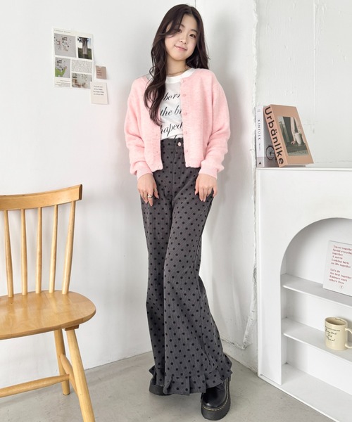 SOLLON.（ソルロン）の「裾フリルドットコーデュロイパンツ（その他パンツ・レディース・グレー/ブラック・S/M）」の11枚目の写真