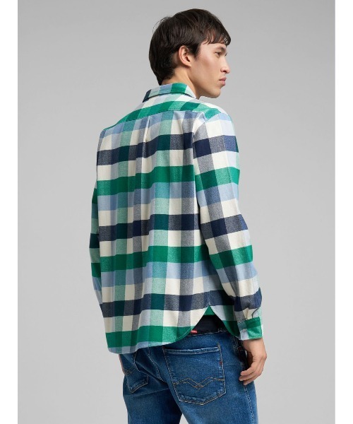 REPLAY(リプレイ)の「マルチカラーフランネルチェックシャツ(シャツ/ブラウス・メンズ・グリーン系・SMALL/X-LARGE/LARGE/MEDIUM)」の2枚目の写真