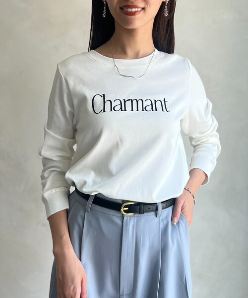 Chez toi(シェトワ)の「【撥水加工】トリケアロゴプリントロンT(Tシャツ/カットソー・レディース・オフホワイト/グレー/ブラック/グレイッシュベージュ・FREE)」の9枚目の写真