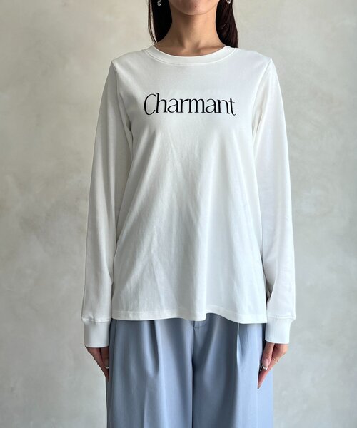 Chez toi(シェトワ)の「【撥水加工】トリケアロゴプリントロンT(Tシャツ/カットソー・レディース・オフホワイト/グレー/ブラック/グレイッシュベージュ・FREE)」の10枚目の写真