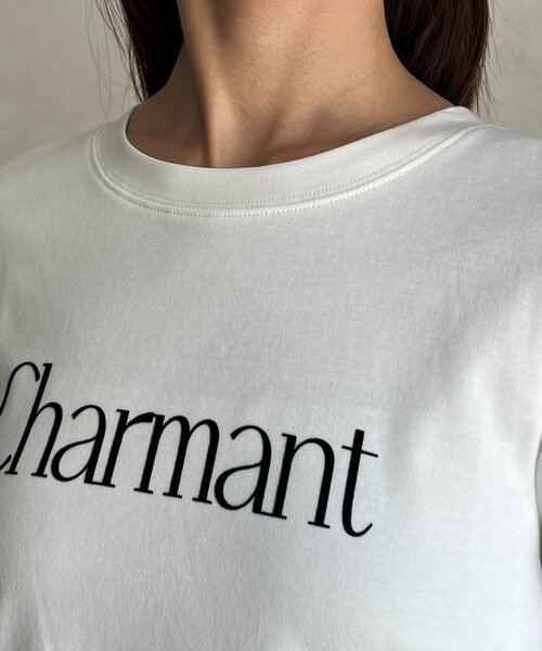 Chez toi(シェトワ)の「【撥水加工】トリケアロゴプリントロンT(Tシャツ/カットソー・レディース・オフホワイト/グレー/ブラック/グレイッシュベージュ・FREE)」の16枚目の写真