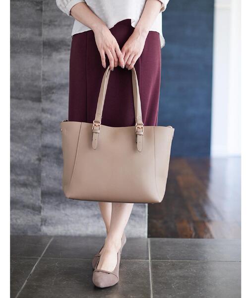 Reflect（リフレクト）の「【WEB先行カラーあり／たっぷり収納！／通勤におすすめ】’25秋冬毎日バッグ（トートバッグ・レディース・ブラック/ブラウン系/ダークブラウン/ピンク・00）」の5枚目の写真