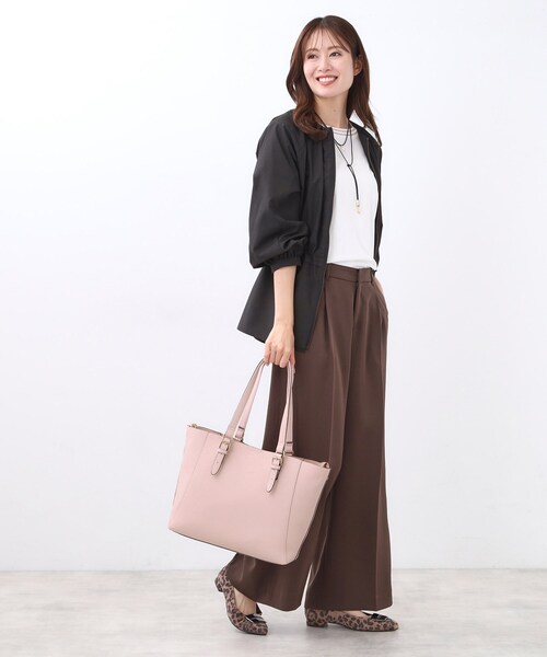 Reflect（リフレクト）の「【WEB先行カラーあり／たっぷり収納！／通勤におすすめ】’25秋冬毎日バッグ（トートバッグ・レディース・ブラック/ブラウン系/ダークブラウン/ピンク・00）」の21枚目の写真