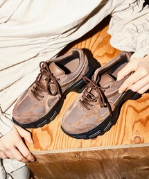 Lucida | Diphda/デザインスエードエアソール厚底スニーカー(スニーカー)