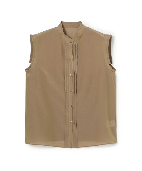 セール】シャンブレータフタ ノースリーブブラウス（シャツ/ブラウス