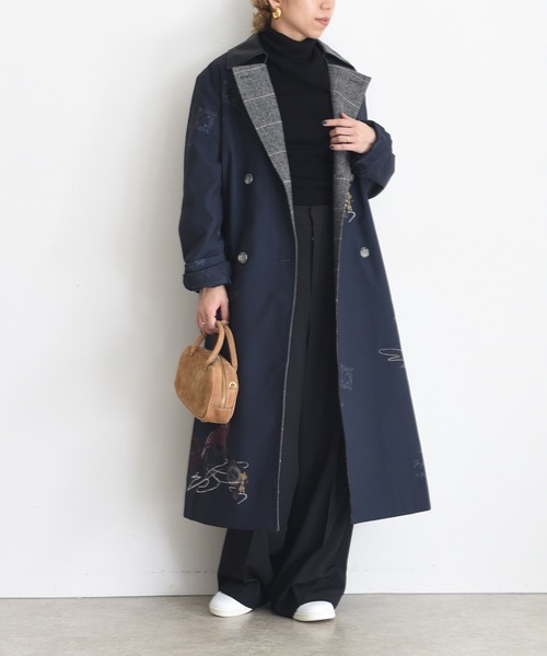 テキスト馬柄ptトレンチコート（トレンチコート）｜Eimee Law