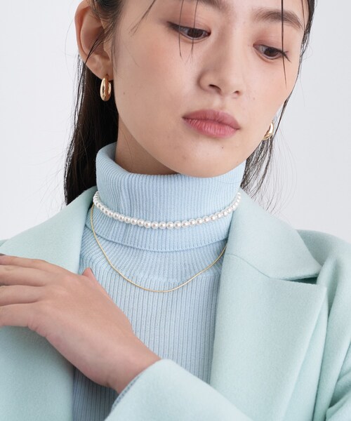 INDIVI（インディヴィ）の「パール調バイカラーネックレス（ネックレス・レディース・ゴールド系4・00）」の10枚目の写真