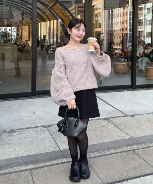 hinari（ヒナリ）の「ケーブルMIXラメニット（ニット/セーター）」 - WEAR