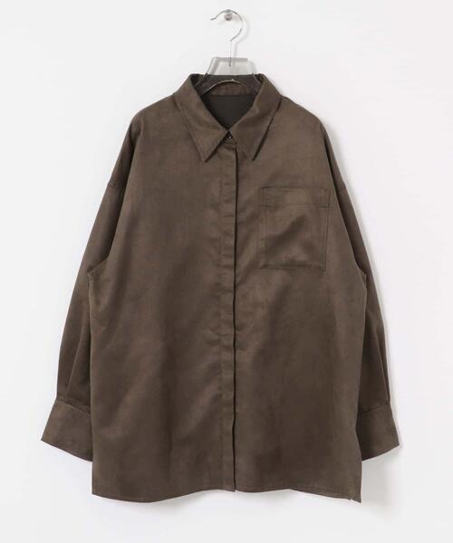 URBAN RESEARCH（アーバンリサーチ）の「スエードライクルーズシャツ（シャツ/ブラウス・レディース・ベージュ/ブラウン・FREE）」の20枚目の写真