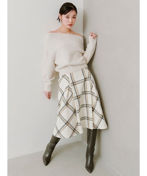 フォックスアルパカオフショルプルオーバー（ニット/セーター