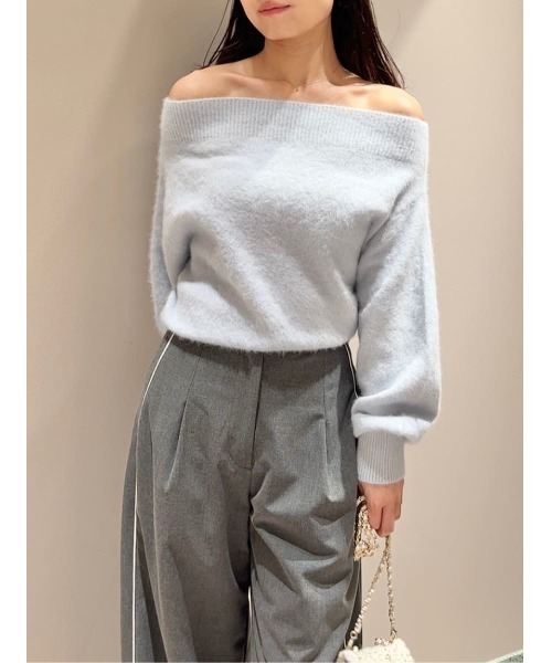 フォックスアルパカオフショルプルオーバー（ニット/セーター