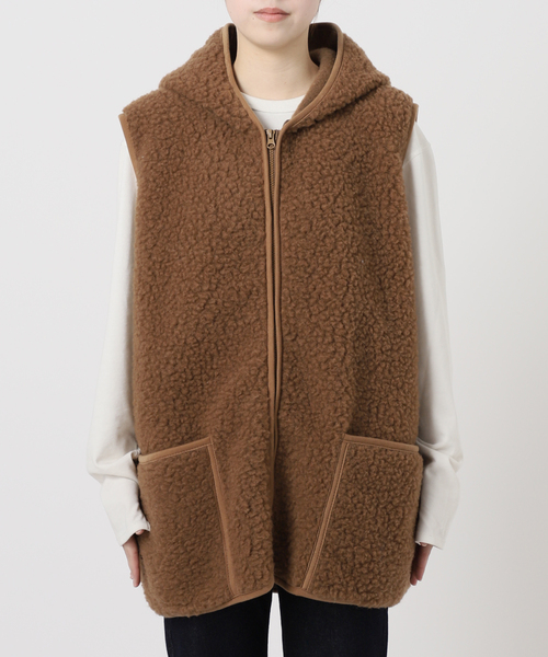 COLD BREAKER（コールドブレーカー）の「《追加》COLD BREAKER/コールドブレーカー SLOBE別注 ボアベスト 9244-SLOBE（その他アウター・レディース・キャメル/ブラック・FREE）」の20枚目の写真