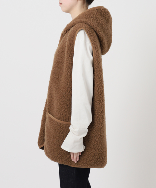 COLD BREAKER（コールドブレーカー）の「《追加》COLD BREAKER/コールドブレーカー SLOBE別注 ボアベスト 9244-SLOBE（その他アウター・レディース・キャメル/ブラック・FREE）」の21枚目の写真