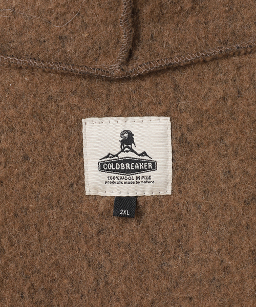 COLD BREAKER（コールドブレーカー）の「《追加》COLD BREAKER/コールドブレーカー SLOBE別注 ボアベスト 9244-SLOBE（その他アウター・レディース・キャメル/ブラック・FREE）」の5枚目の写真