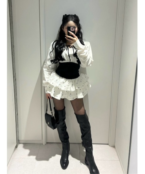 Darich(ダーリッチ)の「ソフトレザーニーハイブーツ(ブーツ・レディース・ブラック/レッド・M/S/XL/L/XS)」の8枚目の写真