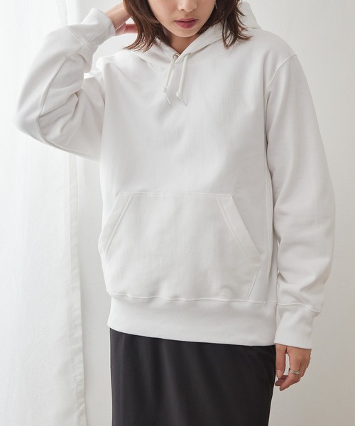 SATUR フルーツプリント パーカー アイボリー セール】 【イラストレーターコラボ】プリントパーカー