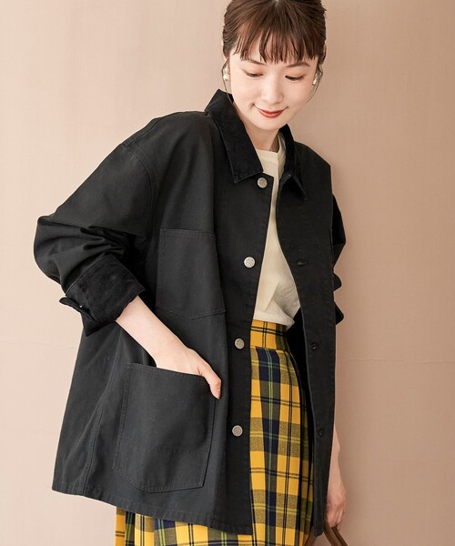 coen(コーエン)の「【SMITH’S(スミス)別注】カバーオールジャケット(カバーオール・レディース・ベージュ/ブラック/オリーブ・FREE)」の6枚目の写真
