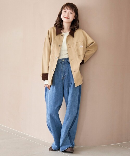coen(コーエン)の「【SMITH’S(スミス)別注】カバーオールジャケット(カバーオール・レディース・ベージュ/ブラック/オリーブ・FREE)」の17枚目の写真